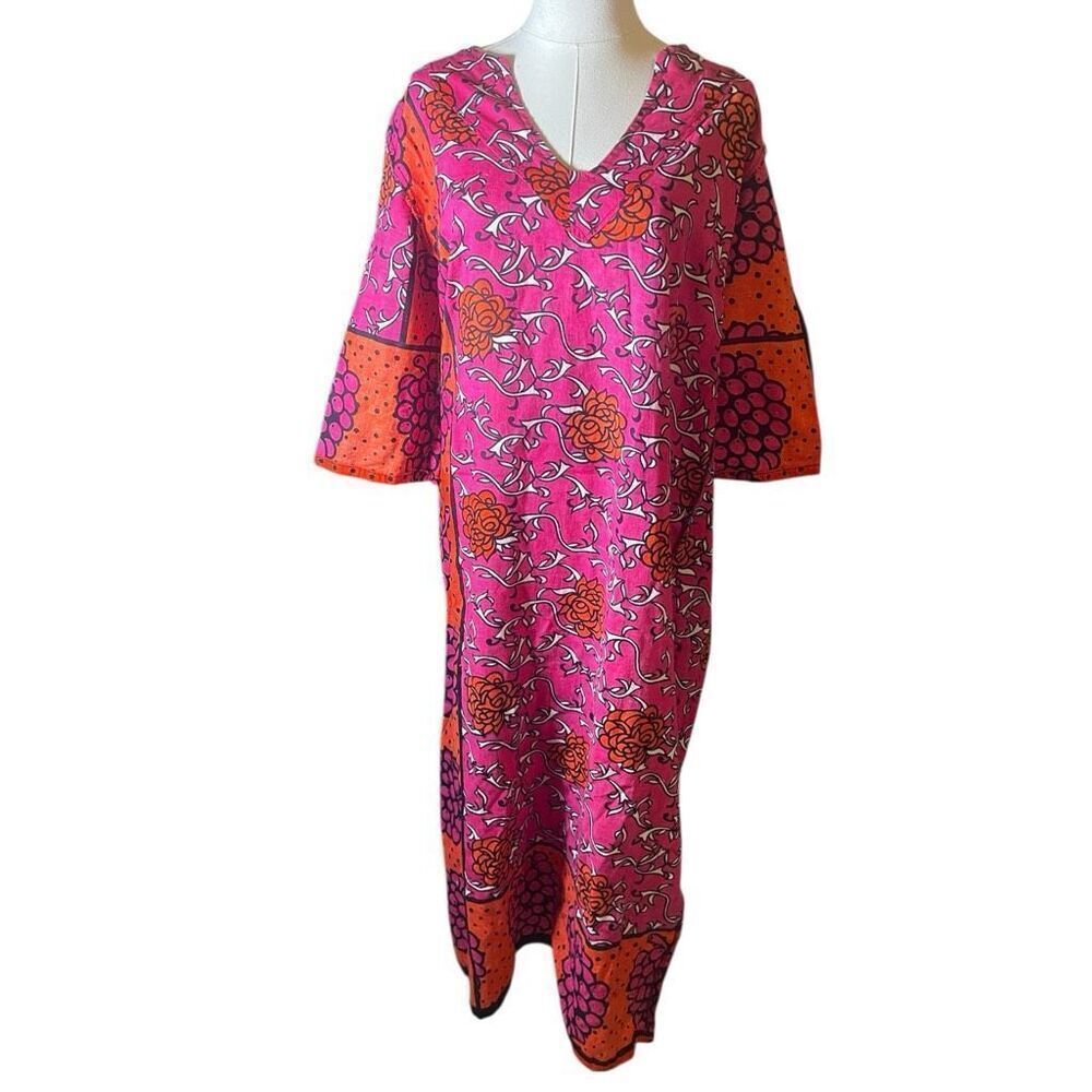 Beach Bums Vibrant Red/Pink Kaftan One Size